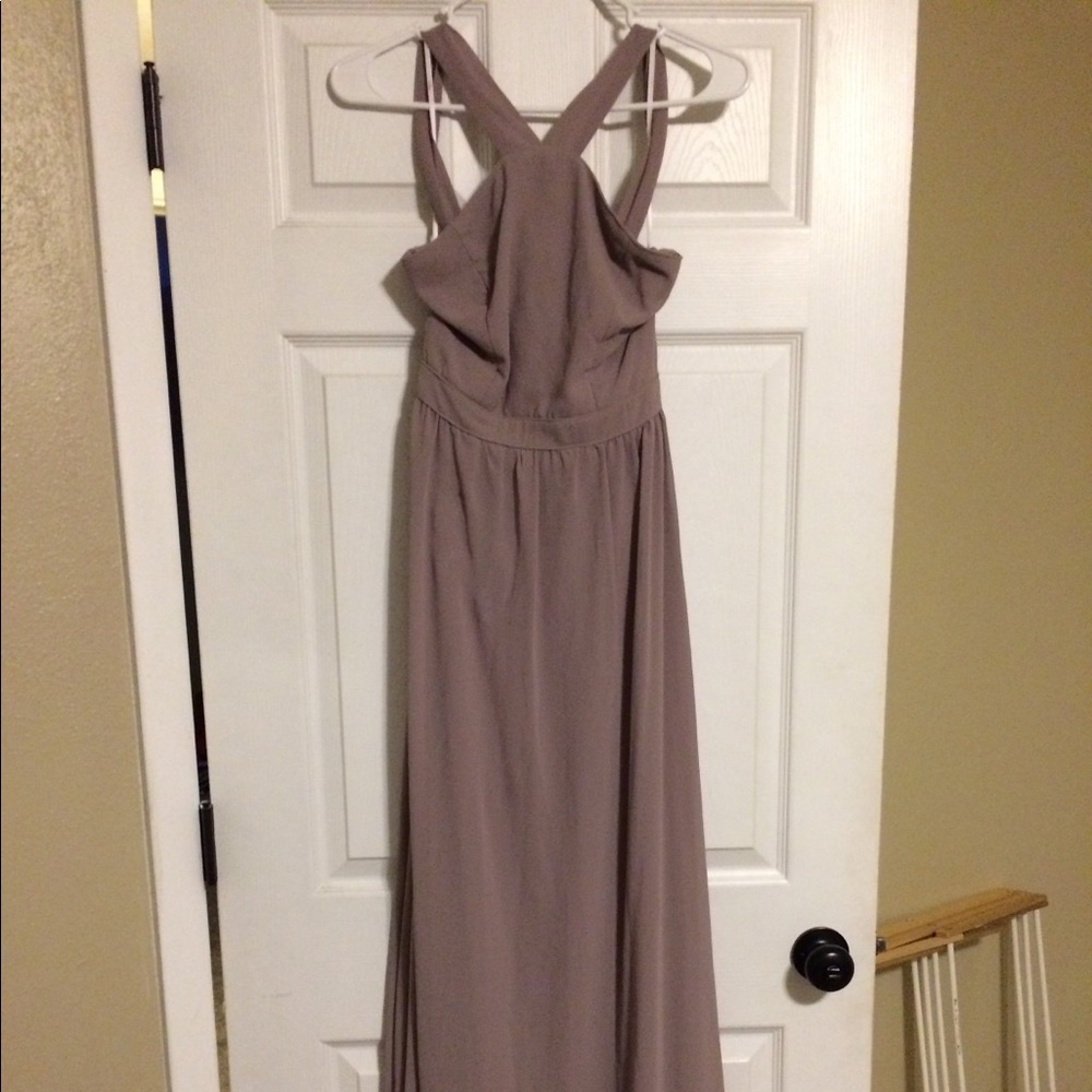 LuLu’s Air of Romance Dress Taupe